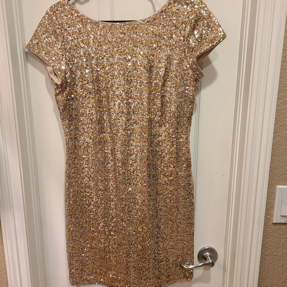 Mixed Metallic Sequin Party Dress Size XS